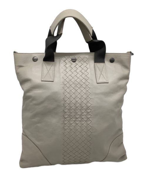 BOTTEGA VENETA（ボッテガベネタ）BOTTEGA VENETA (ボッテガベネタ) トートバッグ　イントレチャート ベージュの古着・服飾アイテム