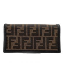 FENDI（フェンディ）の古着「2つ折り長財布」｜ベージュ×ブラック