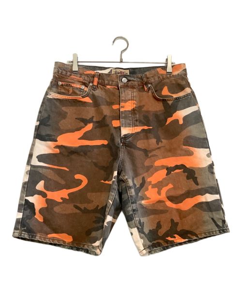 stussy（ステューシー）stussy (ステューシー) ハーフパンツ SPRAY DYE BIG OL' SHORTS ブラウン サイズ:32の古着・服飾アイテム