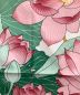 中古・古着 HERMES (エルメス) スカーフ　ロータスの花　グリーン×ピンク グリーン×ピンク：14000円