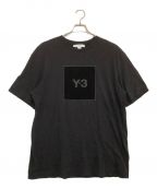 Y-3ワイスリー）の古着「スクエアラベルロゴ Tシャツ　ヨウジヤマモト」｜ブラック