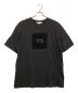 Y-3（ワイスリー）の古着「スクエアラベルロゴ Tシャツ　ヨウジヤマモト」｜ブラック