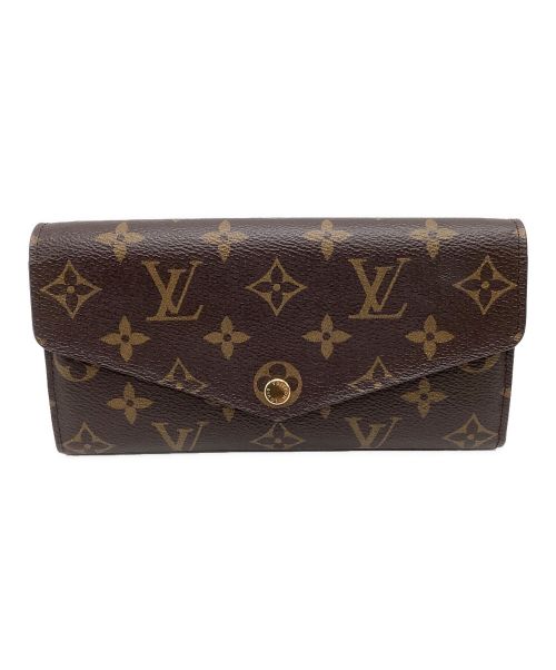 LOUIS VUITTON（ルイ ヴィトン）LOUIS VUITTON (ルイ ヴィトン) 長財布 LOUIS VUITTON  モノグラム ポルトフォイユ・サラ  @ Π ブラウン×フューシャの古着・服飾アイテム