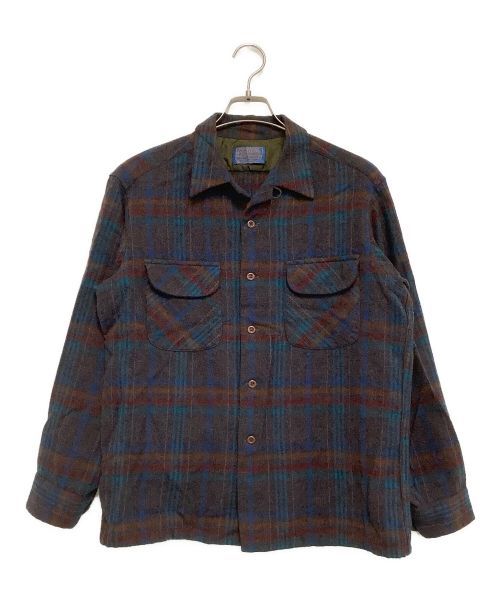 PENDLETON（ペンドルトン）PENDLETON (ペンドルトン) チェックシャツ　	70’s グレー サイズ:Lの古着・服飾アイテム