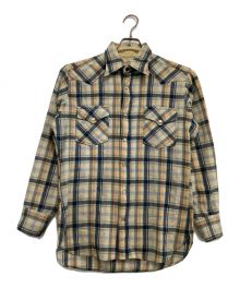 PENDLETON（ペンドルトン）の古着「チェックシャツ　	70's」｜ベージュ