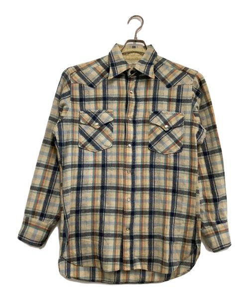 PENDLETON（ペンドルトン）PENDLETON (ペンドルトン) チェックシャツ　	70's ベージュ サイズ:Mの古着・服飾アイテム