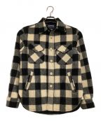 H.R.MARKET×Woolrichハリウッドランチマーケット×ウールリッチ）の古着「エルボーパッチ付きCPOジャケット」｜ベージュ×ブラック