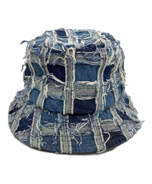 SUPREME（シュプリーム）SUPREME (シュプリーム) バケットハット Frayed Patchwork Denim Crusher 23SS インディゴ サイズ:SMの古着・服飾アイテム