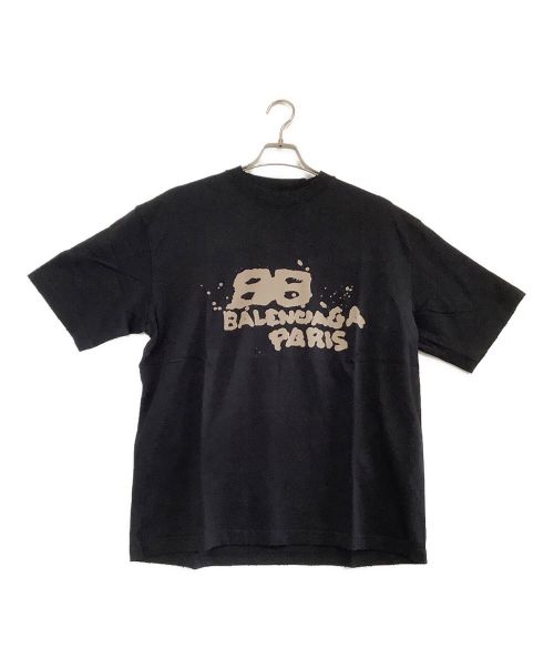 BALENCIAGA（バレンシアガ）BALENCIAGA (バレンシアガ) Tシャツ Hand Drawn BB Icon Tee ブラック サイズ:S 未使用品の古着・服飾アイテム