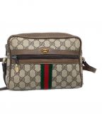 GUCCIグッチ）の古着「ショルダーバッグ OLD GUCCI」｜ベージュ×ブラウン