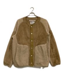 WHITE MOUNTAINEERING（ホワイトマウンテ二アニング）の古着「フリースジャケット PATCHWORK FLEECE BLOUSON」｜ベージュ