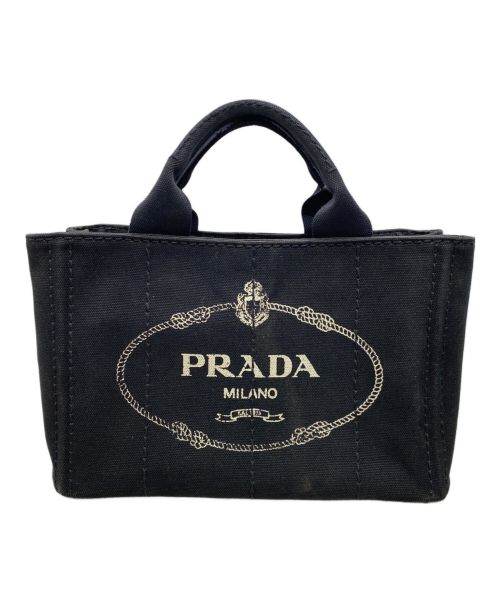 PRADA（プラダ）PRADA (プラダ) キャンバストートバッグ カナパS ブラックの古着・服飾アイテム