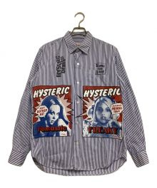 Hysteric Glamour（ヒステリックグラマー）の古着「長袖シャツ」｜ホワイト×ブルー