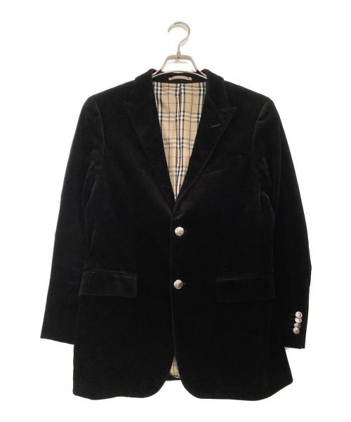 BURBERRY BLACK LABEL（バーバリーブラックレーベル）BURBERRY BLACK LABEL (バーバリーブラックレーベル) ベロアジャケット ブラック サイズ:Sの古着・服飾アイテム