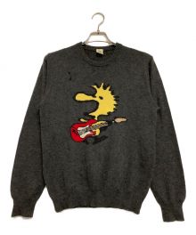 PEANUTS×Hysteric Glamour（ピーナッツ×ヒステリックグラマー）の古着「カシミヤニット ウッドストック」｜グレー