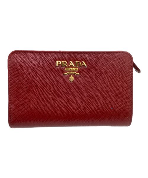 PRADA（プラダ）PRADA (プラダ) 2つ折り財布 レッドの古着・服飾アイテム