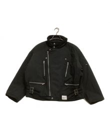 NEIGHBORHOOD（ネイバーフッド）の古着「ライダースジャケット 23AW STANDCOLLAR RIDERS JACKET」｜ブラック