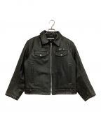 NEIGHBORHOODネイバーフッド）の古着「シングルレザージャケット 23AW STUDS SINGLE LEATHER JACKET」｜ブラック