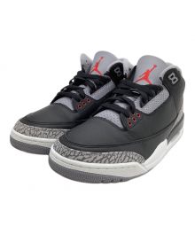 NIKE（ナイキ）の古着「スニーカー Jordan3 Retro Black Cement」｜ブラック×ホワイト