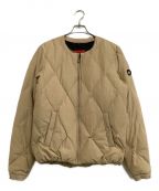 Yetiイエティ）の古着「COLLARLESS DOWN JACKET」｜ベージュ