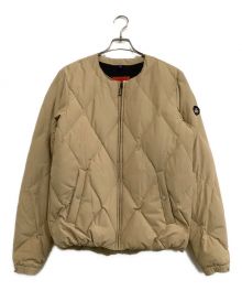 Yeti（イエティ）の古着「COLLARLESS DOWN JACKET」｜ベージュ