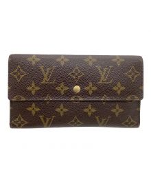 LOUIS VUITTON（ルイ ヴィトン）の古着「3つ折り財布　モノグラム　ポルトトレゾール・インターナショナル」｜ブラウン