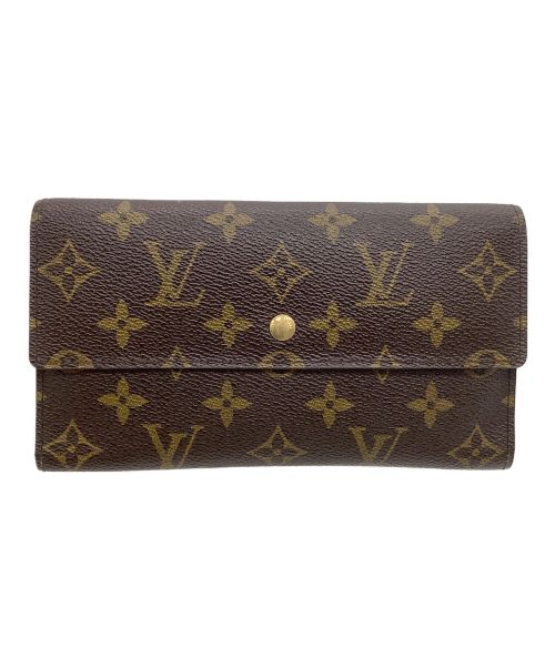 LOUIS VUITTON（ルイ ヴィトン）LOUIS VUITTON (ルイ ヴィトン) 3つ折り財布　モノグラム　ポルトトレゾール・インターナショナル ブラウンの古着・服飾アイテム