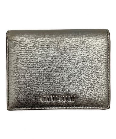 中古・古着通販】MIU MIU (ミュウミュウ) 2つ折り財布 シルバー サイズ