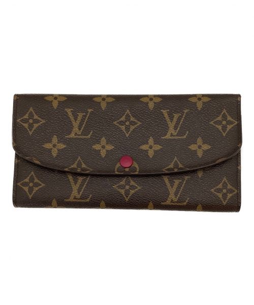 LOUIS VUITTON（ルイ ヴィトン）LOUIS VUITTON (ルイ ヴィトン) 長財布/ポルトフォイユ・エミリー ブラウン×パープル サイズ:-の古着・服飾アイテム