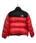 THE NORTH FACE (ザ ノース フェイス) ヌプシダウンジャケット レッド×ブラック サイズ:-：9800円