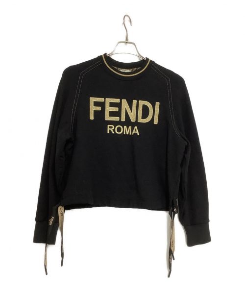 FENDI（フェンディ）FENDI (フェンディ) ロゴスウェット ブラック サイズ:XSの古着・服飾アイテム