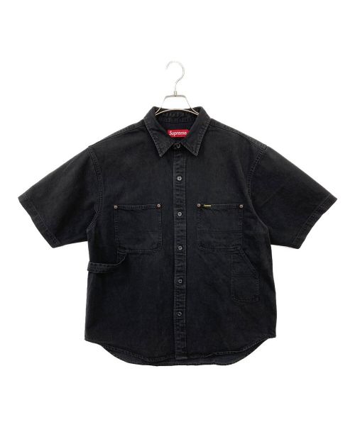 SUPREME（シュプリーム）SUPREME (シュプリーム) Loose Fit S/S Denim Painter Shirt ブラック サイズ:Mの古着・服飾アイテム