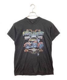 3D EMBLEM×HARLEY-DAVIDSON（3dエンブレム×ハーレーダビッドソン）の古着「バイカーTEE」｜ブラック