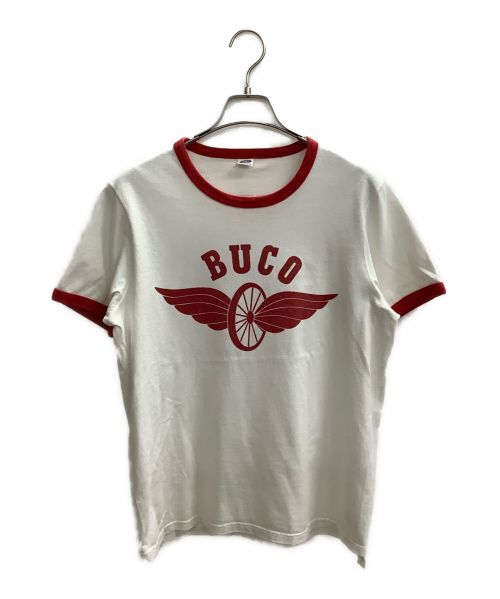 Buco（ブコ）Buco (ブコ) リンガーTシャツ レッド×ホワイト サイズ:Mの古着・服飾アイテム