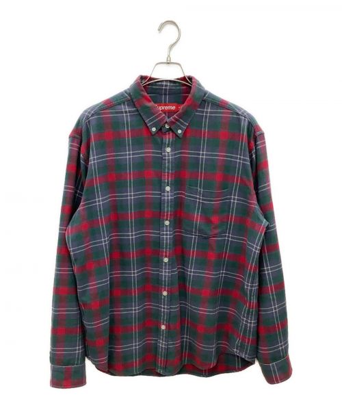 SUPREME（シュプリーム）Supreme (シュプリーム) Plaid Flannel Shirt 24SS レッド×ネイビー×グリーン サイズ:Ⅿの古着・服飾アイテム