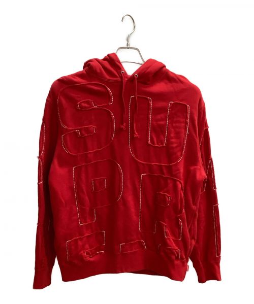 SUPREME（シュプリーム）Supreme (シュプリーム) Cutout Letters Hooded Sweatshirt レッド サイズ:Sの古着・服飾アイテム