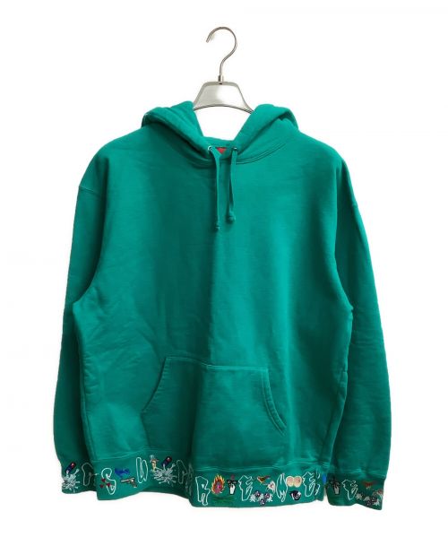 SUPREME（シュプリーム）Supreme (シュプリーム) aoi icons hooded sweatshirt グリーン サイズ:Lの古着・服飾アイテム