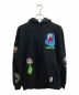 X-LARGE（エクストララージ）の古着「TIM COMIX CHENILLE EMBROIDERED HOODED SWEAT」｜ブラック