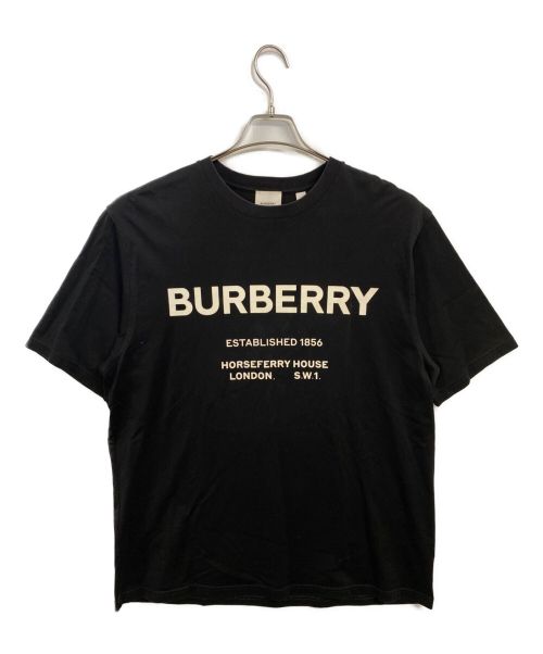 BURBERRY（バーバリー）BURBERRY (バーバリー) Horse Ferry Print Cotton Tee ブラック サイズ:Mの古着・服飾アイテム