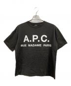 A.P.C.×EDIFICEアーペーセー×エディフィス）の古着「オーバーサイズロゴプリントTシャツ」｜ブラック