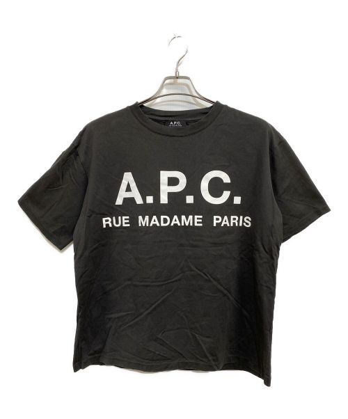 A.P.C.（アーペーセー）A.P.C. (アーペーセー) EDIFICE (エディフィス) オーバーサイズロゴプリントTシャツ ブラック サイズ:Mの古着・服飾アイテム