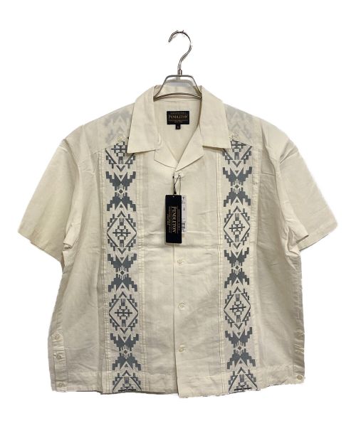 PENDLETON（ペンドルトン）PENDLETON (ペンドルトン) JOURNAL STANDARD relume (ジャーナルスタンダード レリューム) Embroidery Shirt (S/S) アイボリー サイズ:M 未使用品の古着・服飾アイテム