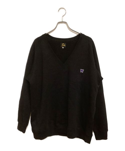 Needles（ニードルズ）Needles (ニードルズ) L/S V NECK SWEAT ブラック サイズ:SIZE Lの古着・服飾アイテム