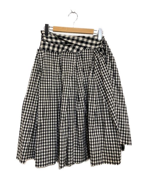 tricot COMME des GARCONS（トリココムデギャルソン）tricot COMME des GARCONS (トリココムデギャルソン) チェックラップスカート ブラック サイズ:SIZE Sの古着・服飾アイテム