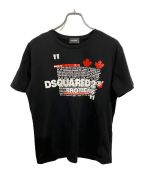 DSQUARED2ディースクエアード）の古着「ロゴプリントTシャツ」｜ブラック