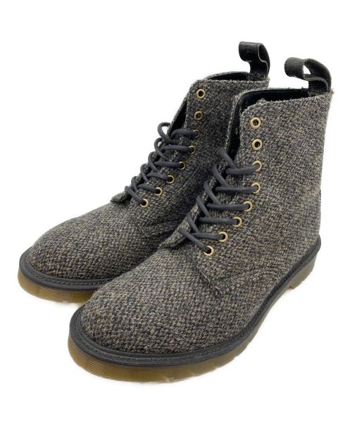 Dr.Martens（ドクターマーチン）Dr.Martens (ドクターマーチン) Harris Tweed (ハリスツイード) 8ホールツイードブーツ グレー サイズ:UK8の古着・服飾アイテム