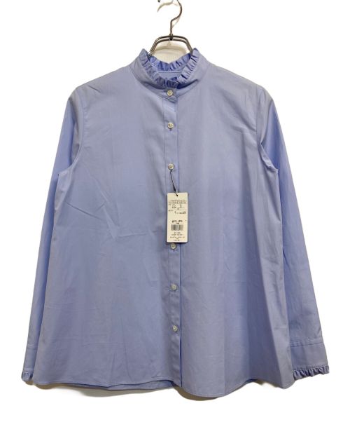 MACKINTOSH LONDON（マッキントッシュ ロンドン）MACKINTOSH LONDON (マッキントッシュ ロンドン) ハイカウントブロードフリルカラーシャツ ブルー サイズ:40 未使用品の古着・服飾アイテム