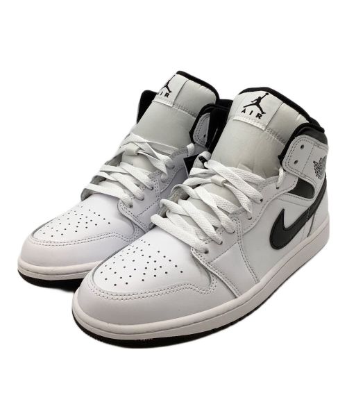 NIKE（ナイキ）NIKE (ナイキ) AIR JORDAN 1 MID ブラック×ホワイト サイズ:27の古着・服飾アイテム