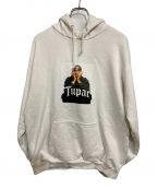 X-LARGE×2PACエクストララージ×2パック）の古着「TUPAC PULLOVER HOODED SWEAT」｜ホワイト