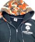 中古・古着 Aape BY A BATHING APE (エーエイプ バイ アベイシングエイプ) AAPE NOW ジップアップフーディ ブラック×オレンジ サイズ:SIZE L：7000円